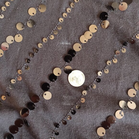 Black Guess Scoop Neck Sequin Tank - Picture 7 of 7